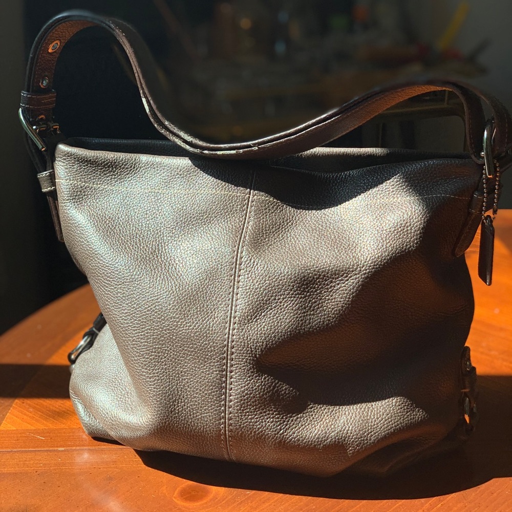 COACH Pebbled Leather Convertible Hobo